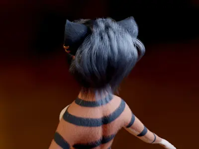 Tess Anthro Tiger 3D model