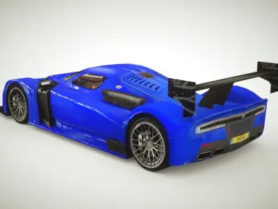Generic Supercar v12 multicolors Low-poly 3D model