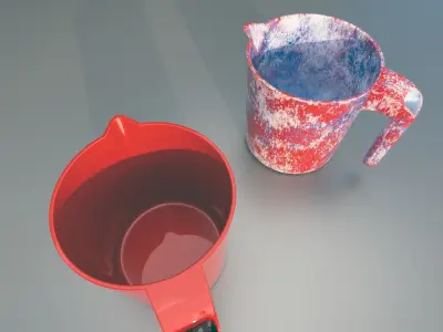 plastic mug Low-poly 3D model