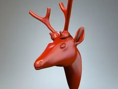 Deer head P 3D print model