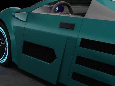 Futuristic Car Neo Low-poly 3D model