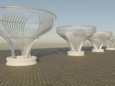 circle canopies  Free 3D model