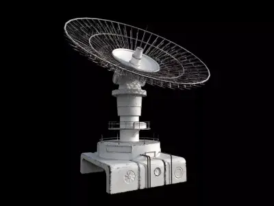 Large Array Radio Telescope PBR VR  Low-poly 3D model