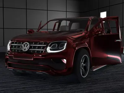 Volkswagen amarok Low-poly 3D model