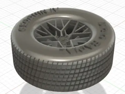 TSW Sebring Wheels with Tires and Brakes for 3D Print 3D print model