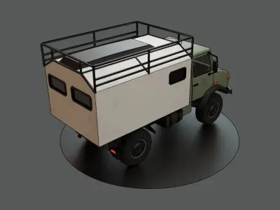 Truck 4x4 Carton Low-poly 3D model