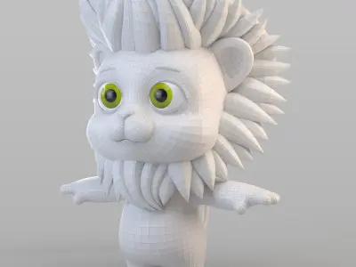 Cartoon Biped Lion 3D model