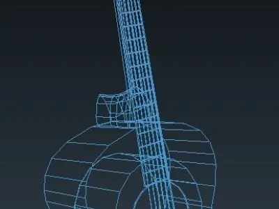 AMS Model Guitar Low-poly 3D model