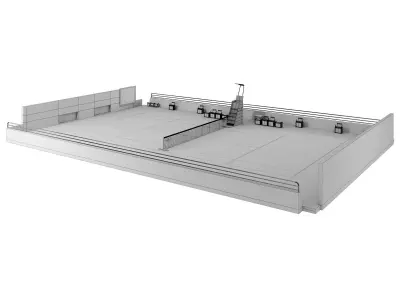2024 Olympic Tennis Court 3D model