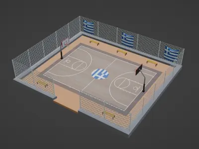 Basketball Stadium - Greece Low-poly 3D model
