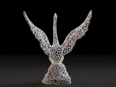 Swan figurine 3D print model