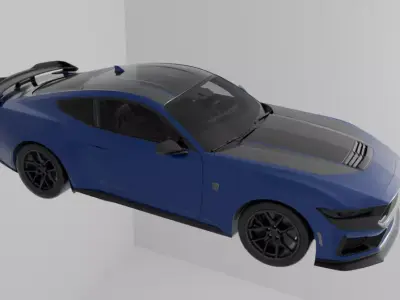 Ford Mustang Dark Horse Low-poly 3D model