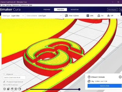 poker chips wall clock 3D print model