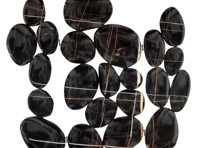 GOLD FAUX MARBLE FOLDING SCREEN by maisonvalentina 3D model