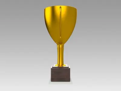 Golden Trophy 3D model