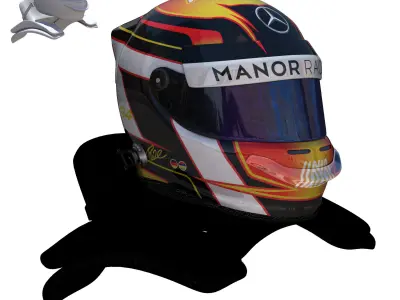 Wehrelin Helmet 2016 Low-poly 3D model