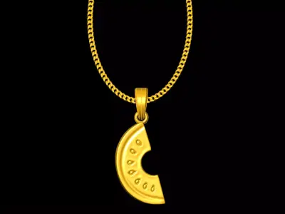 Water melon piece pendant charms - one inch pendant 3D print model