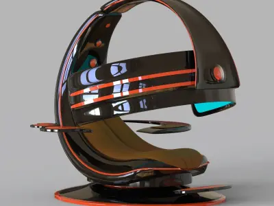 Gaming  Chair Setup Low-poly 3D model