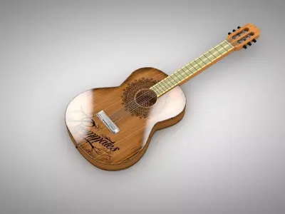 Acoustic italian Guitar 3D model