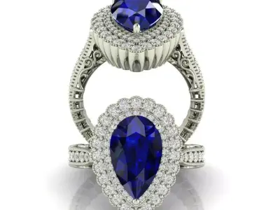 LUXURY DIAMOND RING 3D print model