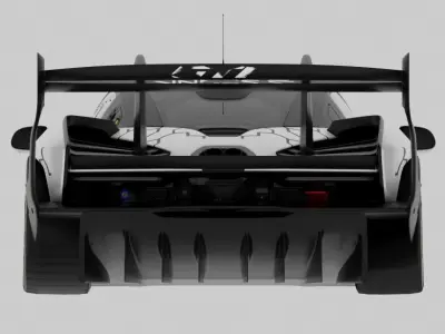 McLaren Senna GTR-2020 Black and White 3D model