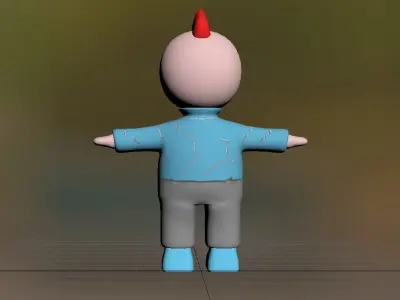 Cartoon Chicken Q edition cute doll design cartoon character 3D model