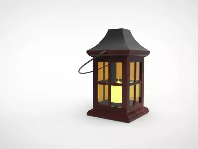 lantern U wooden 3D model