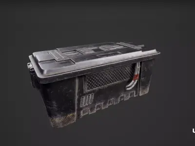 Sci-Fi military Crate Free low-poly 3D model