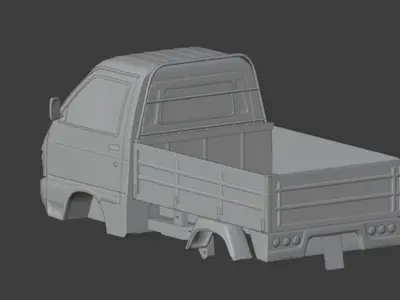 Piaggio Quargo 2006  Game Ready  Separated  3D Detail  Low-poly 3D model