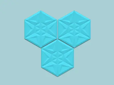 Hexagonal Wall Panel A21 Star - Interior Design Decoration 3D print model
