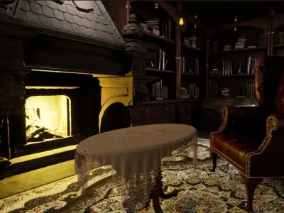 Cozy Library - Unreal Engine Free 3D model