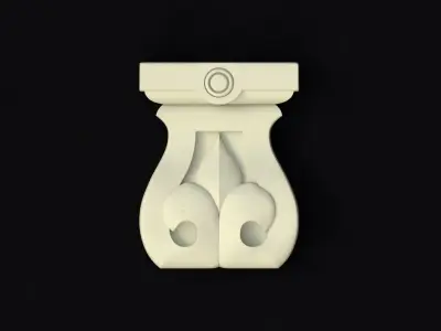 Central decor ornament for furniture 3D model 60