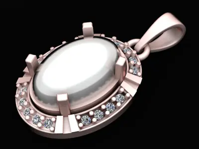 HIP HOP RED RUBY PENDANT 3D PRINTABLE MODEL  3D print model