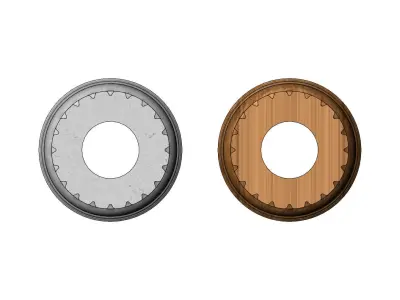 Curved and serrated classical column 3D print model