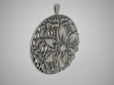 Floral Cambered Necklace 3D print model