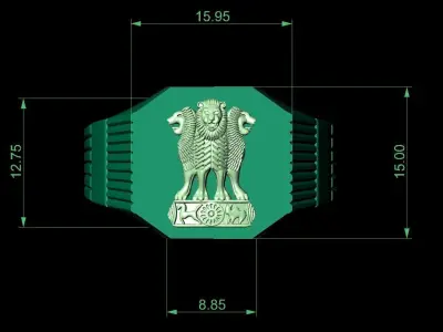 Indian Ashoka Ring 3D print model