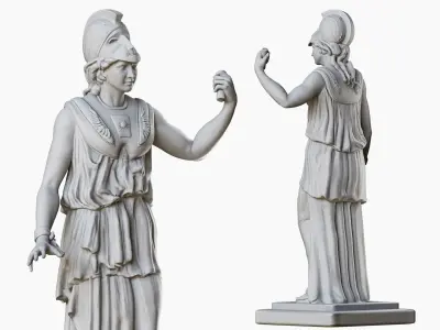 Afina statue of greek goddess 3D print model