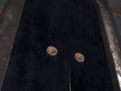 Classic Old Door Low-poly 3D model