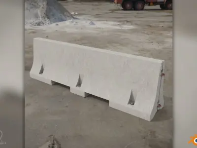 Concrete Barrier Pack 3D model