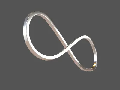 Infinity Symbol v4 005 Low-poly 3D model