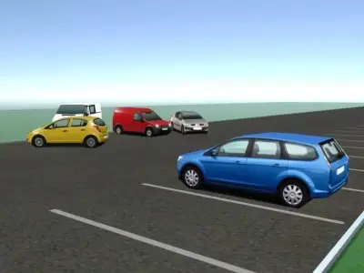 Background Cars - MegaPack Low-poly 3D model