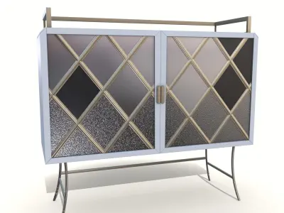 bar cabinet Low-poly 3D model purchase