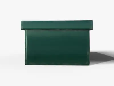 Box Green Metal Long Low-poly 3D model