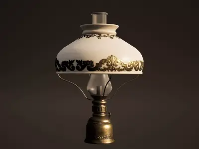 Gas Lamp Game Ready Low-poly 3D model