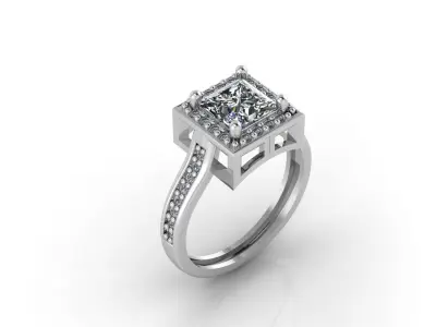 Mini Set Ring Pendant Earrings STL 3DM Womens Jewelry 3D print model