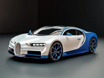 Bugatti Chiron 2016 3D model
