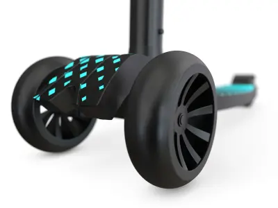 Three Wheels Child Scooter 3D model