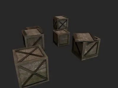 Pirate ship prop Low-poly 3D model