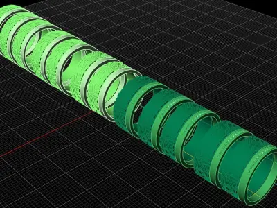 Wedding rings 032 3D print model