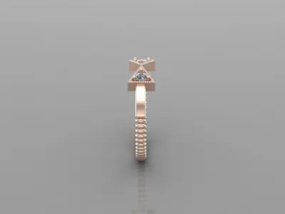 Solitaire Ring Version 1 SR41 3D model